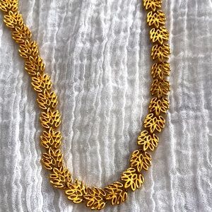 Vintage gold leaf necklace